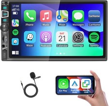 7 Inch HD 1024 Double Din Car Stereo Wireless CarPlay-Android Auto-Mirror Link