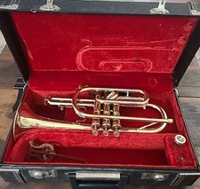 1968 FA Reynolds Medalist Model CR - 58 Cornet With Reynolds 5a MP Vintage Case