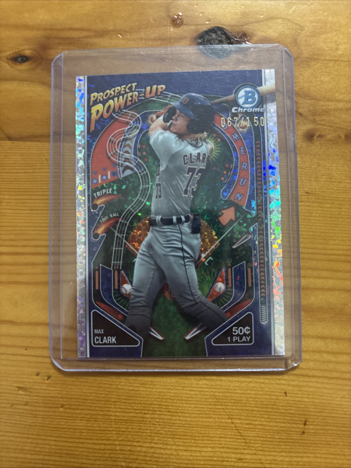 2024 Bowman -Prospect Power-Up Max Clark #PP-12 Mini-Diamond Refractor /150 (RC)