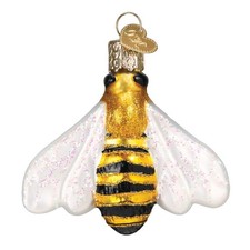 Old World Christmas Honey Bee Glass Blown Ornament for 2.75 x 2.5,