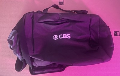 CBS Network Black Duffle Bag (Large + Embroidered + Shoulder Strap) Leed's Brand