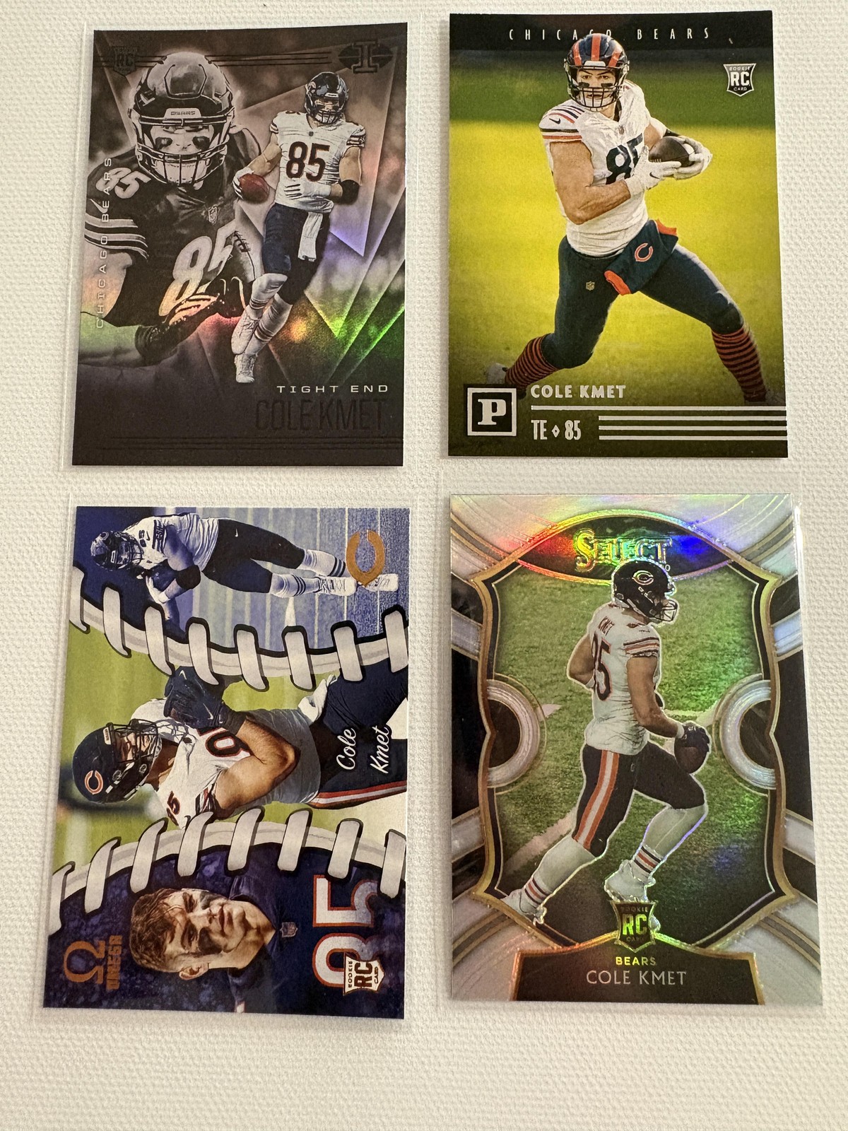 2020 Panini Select #74 Cole Kmet Silver Prizm