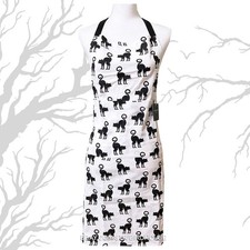Black Cat Halloween Apron Adult Cotton Cynthia Rowley