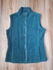 Vintage Woolrich Womens Small Teal Green Corduroy Vest 100 Cotton Ribbed