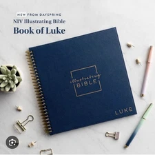 New w/o Box: Dayspring NIV Illustrating Bible | Book Of Luke, Navy (retail $35)