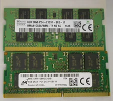 Micron/Skhynix 16GB (2x8GB) DDR4-21300 PC4-2133P SO-DIMM Laptop Memory