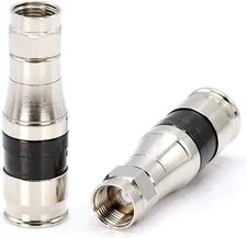 RG11 Coaxial Cable Connectors - Coax Compression Fittings w Water Tight - 10 ea