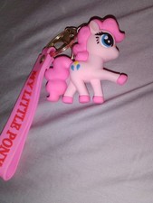 My Little Pony Pinkie Pie Pink/White Plastic Keychain Keyring with Strap Tag