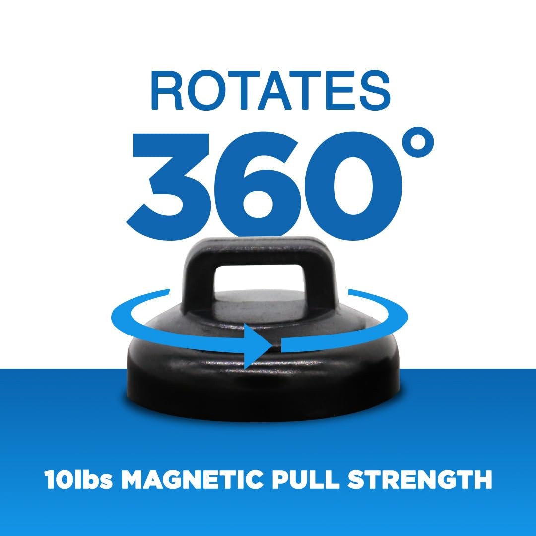 Mag Daddy Magnetic Cable Tie Mount - Small (Pack of 10, Black)