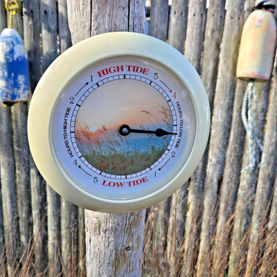 West & Company 6'' Classic Tide Clock | Beachfront Sunset Dial | Made in USA Mint