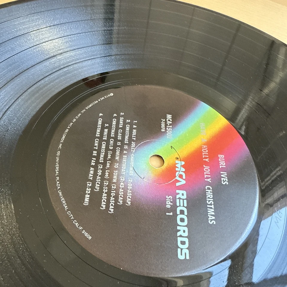 BURL IVES Have a Holly Jolly Christmas 1970s US Pressing! Complete W/ OG Sleeve - Image 3 of 4