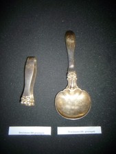 Bruckmann Silber 800 Sahnelöffel Zuckerzange ca 74 Gramm