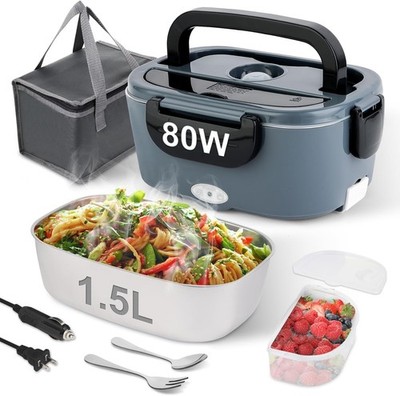 Termos Para Comida Grande Caliente, Acero Inoxidable Calentador De Portatil Grey