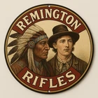 Remington Rifles  Indian Chief Billy The kid Vintage  Style Metal Sign Hi Gloss