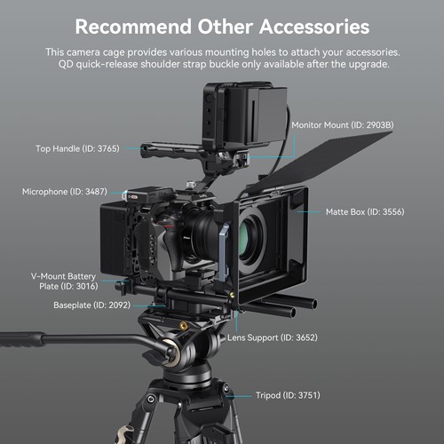 SmallRig Z6II / Z5 /Z6 / Z7 / Z7II Camera Cage for Nikon, with Nato Rail-2926B - Picture 8 of 10