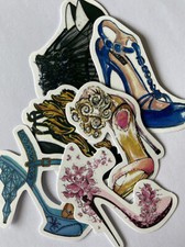 FANCY HIGH HEEL ASSORTMENT Stickers 6pc Stiletto Pumps Dancer Stripper Platform