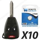 Lot 10 Wholesale Bulk Entry Remote Key Fob for Dodge 04-11 Dakota 04-13 Durango