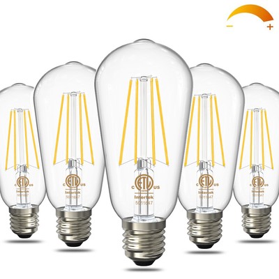 4Pcs E26 LED Edison Bulbs 6W 2700K Pendant Wall Sconce Desk Floor Lamp Lighting
