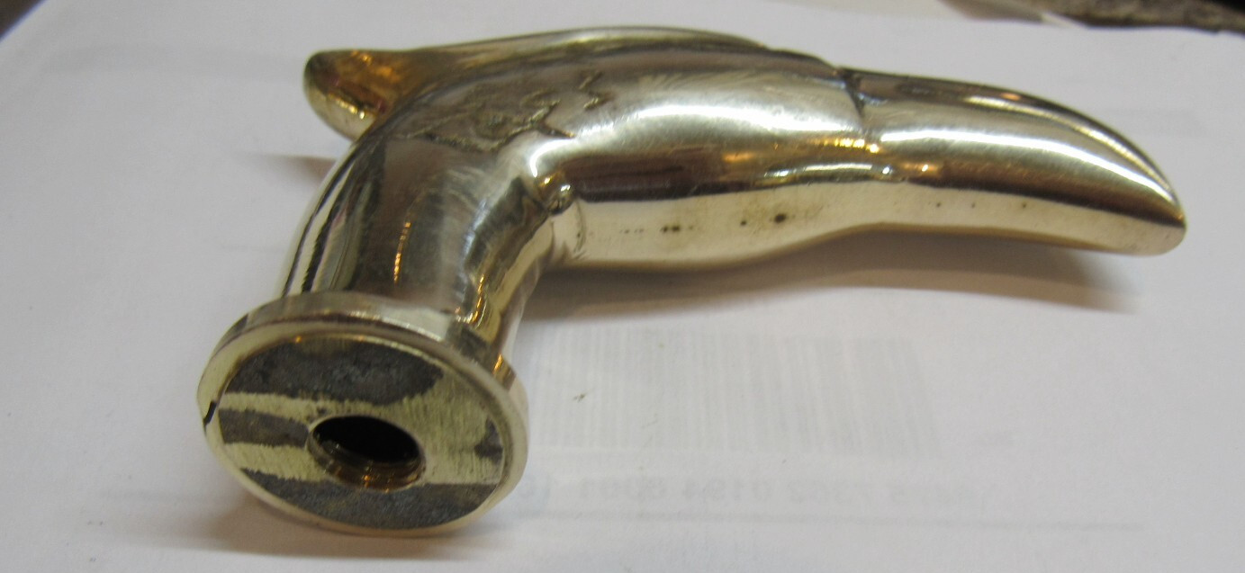 Vintage Solid Brass Eagle Head Designer Handle Fo… - image 3