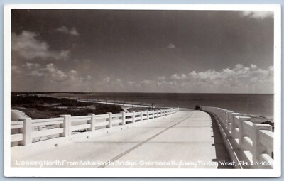 Postcard RPPC FL Bahia Honda Bridge Overseas Highway To Key West ...