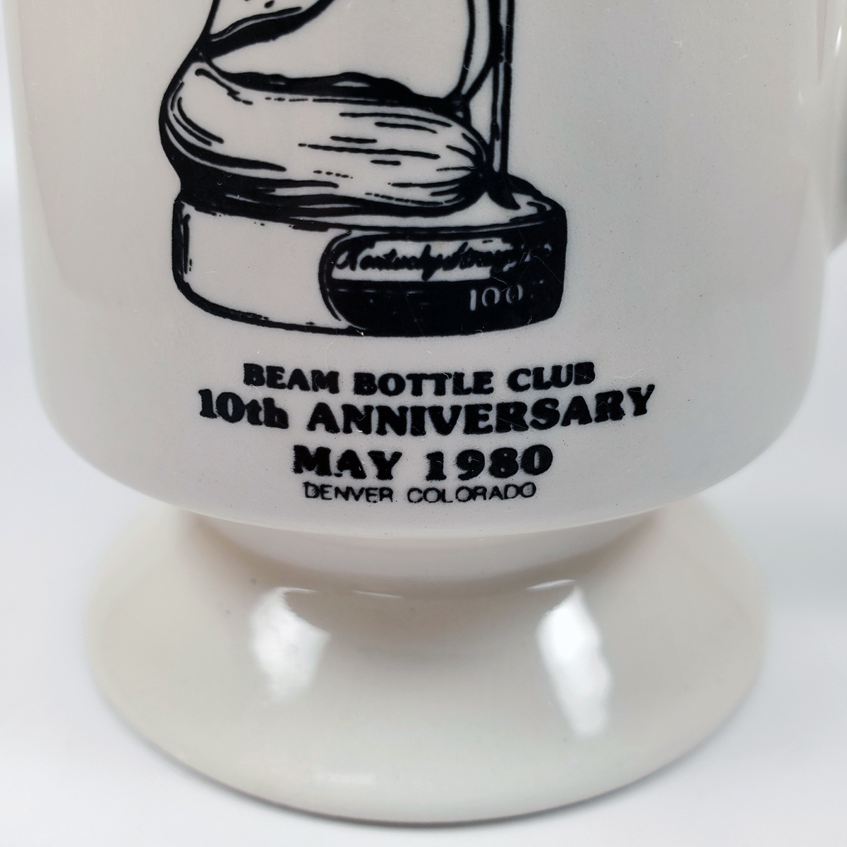 VTG Jim Beam Ole Foxie Bottle Club 10th Anniv. Mug May 1980 Denver