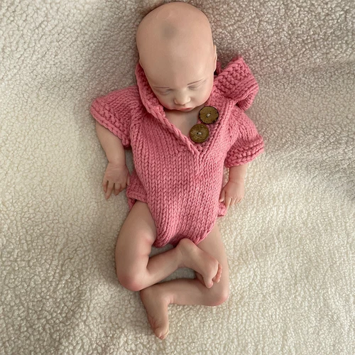 17" Full Silicone Reborn Doll Handmade Soft Painted Newborn Baby Birthday Gift - Picture 4 of 15