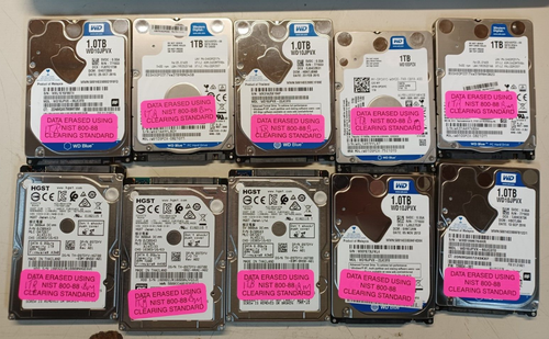 Lot De 11 Disques Durs Western Digital 2TB Et 1TB – Pour Pièces, Erreurs, SATA