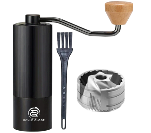Manual Coffee Grinder with CNC 420 Stainless Steel Blades, Portable Hand 20g