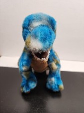 Aurora Plush Blue  Green T-Rex Dinosaur Toy 12" Soft Stuffed Animal Kids