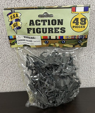 Vintage US Army GI Action Figures Chiffres, 6 Different Fighters, 48 Pieces NEW