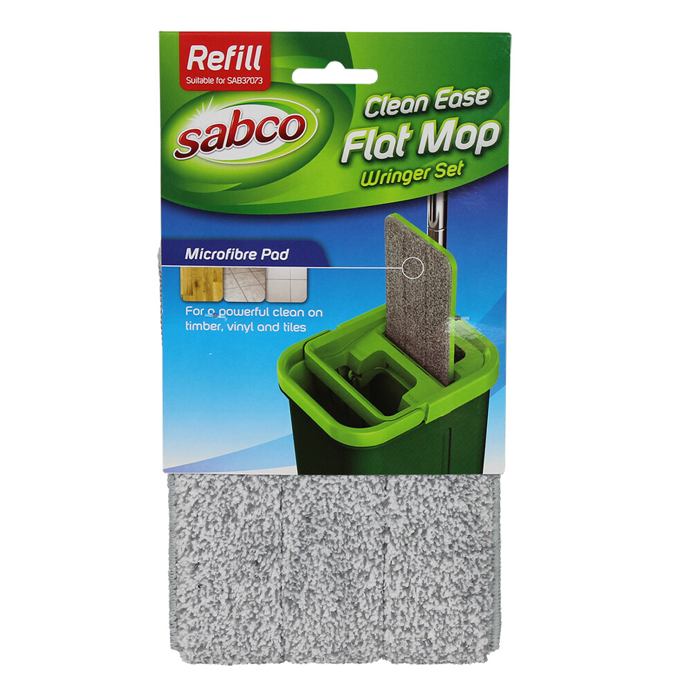Sabco Clean Ease Flat Mop Wringer Set Pad Refill Home/Kitchen/Bathroom