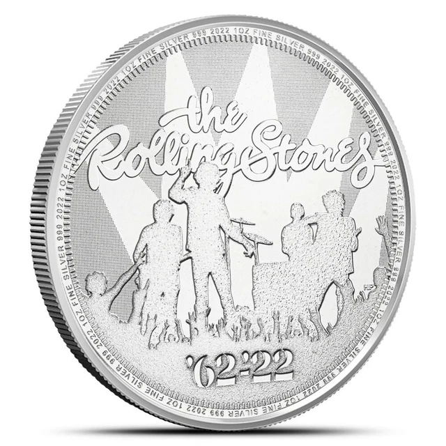Ebay Live 25.19  2022 Royal Mint Rolling Stones Music Legends 1 oz Silver Coin