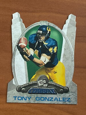   1997 Press Pass Football ''Combine Die-Cut'' Insert #22 Tony GONZALEZ  