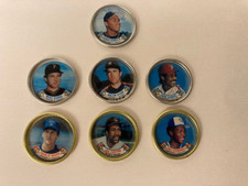 1988 Topps Baseball Coins 7 Pc Lot Nolan Ryan Bobby Bonilla Joe Carter MLB