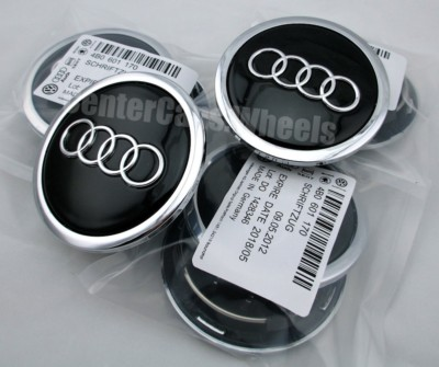 #ad #ad 4x 2002 2019 Audi BLACK 69mm Center Caps 2.70quot; Caps 4B0601170A Remanufactured $25.88