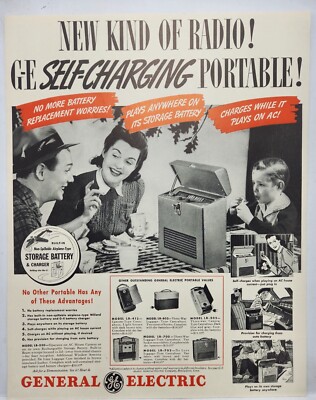 1941 GE General Electric Radio Original Print Ad Life Magazine 40s