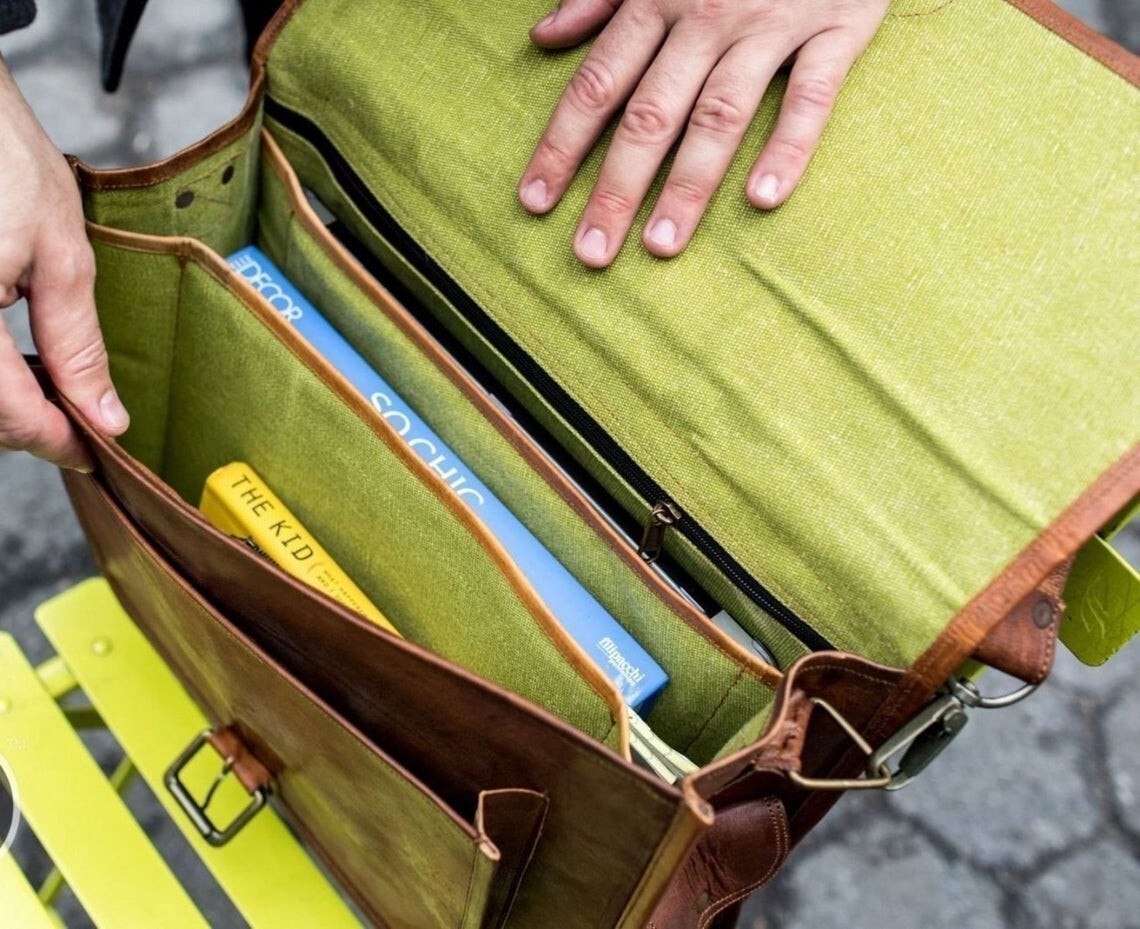 Men's Genuine Laptop Messenger Vintage Bag Shoulder New Crossbody Bag