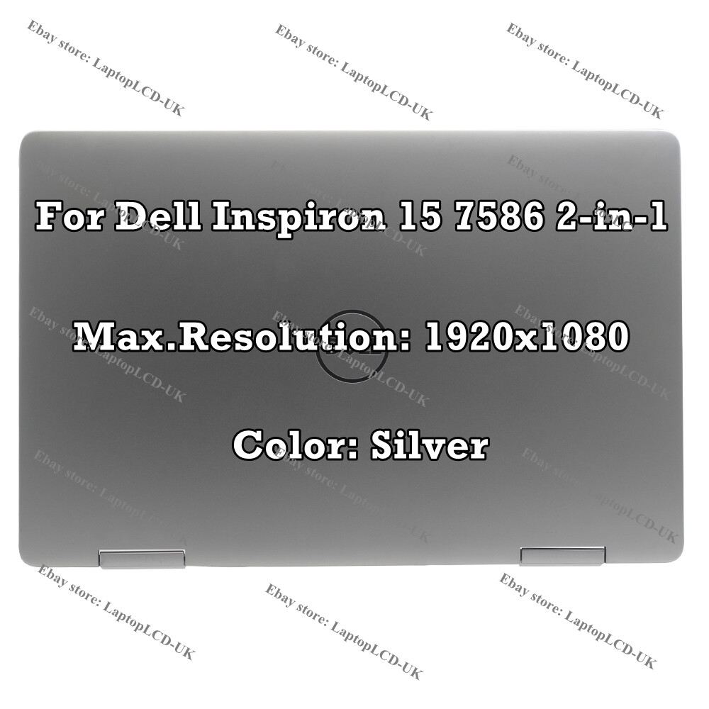 Silver 15.6"" Dell Inspiron 15 7586 2-in-1 FHD LCD Touch Screen Complete Assembly