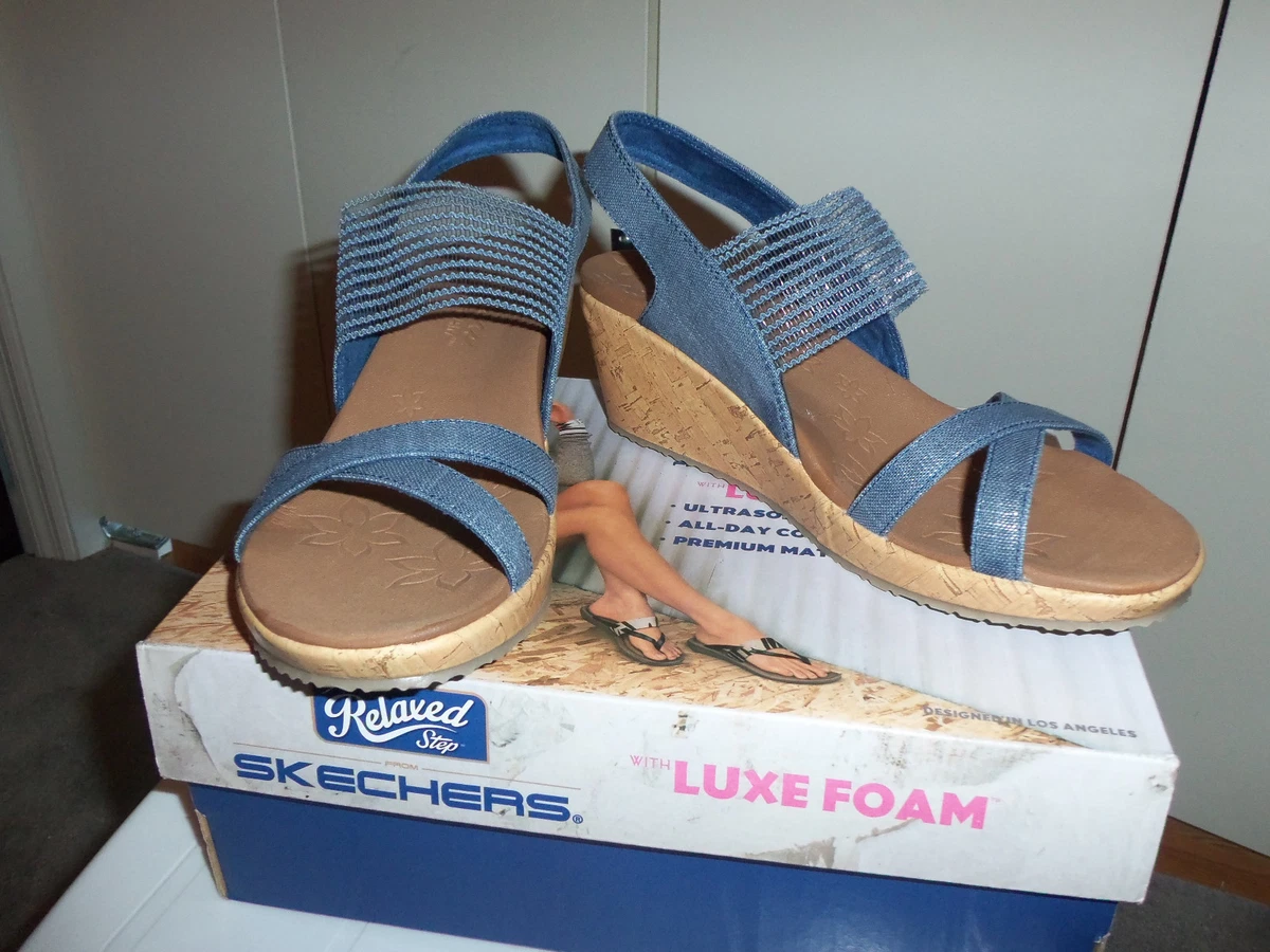 Skechers wedge top sandals qvc