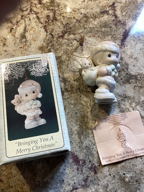 Precious Moments Ornament “Bringing You A Merry Christmas “.   # 528226
