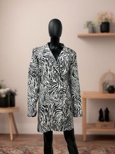 NWOTNasty gal emrata collab wild streak zebrablazer dress w shoulder pads Sz14