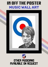 The Small Faces Steven Marriott, Mod Target, A4 Wall Art (PRINT ONLY).
