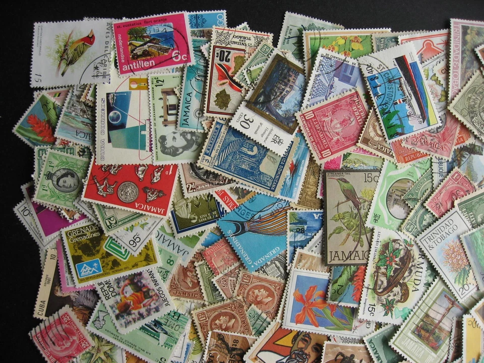 Caribbean 250 nice mixture (duplicates,mixed cond) old,new,45% comems,55% defins - Image 3 of 4