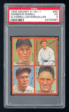 1935 Goudey #9G Bill Werber Wes & Rick Ferrell Fritz Ostermueller PSA 3 Centered