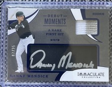 2020 Panini Immaculate Danny Mendick Debut Moments Blue /25 Auto Relic DM-DM CWS