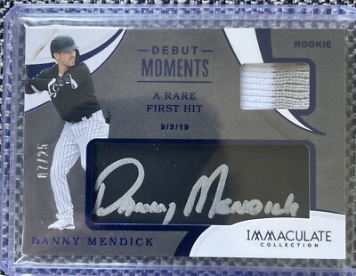 2020 Panini Immaculate Danny Mendick Debut Moments Blue /25 Auto Relic DM-DM CWS