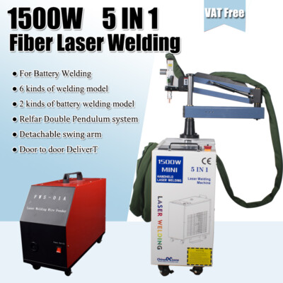 1500W Fiber Laser Welding Machine Cleaning / Cutting For Battery Welder 5 in 1 