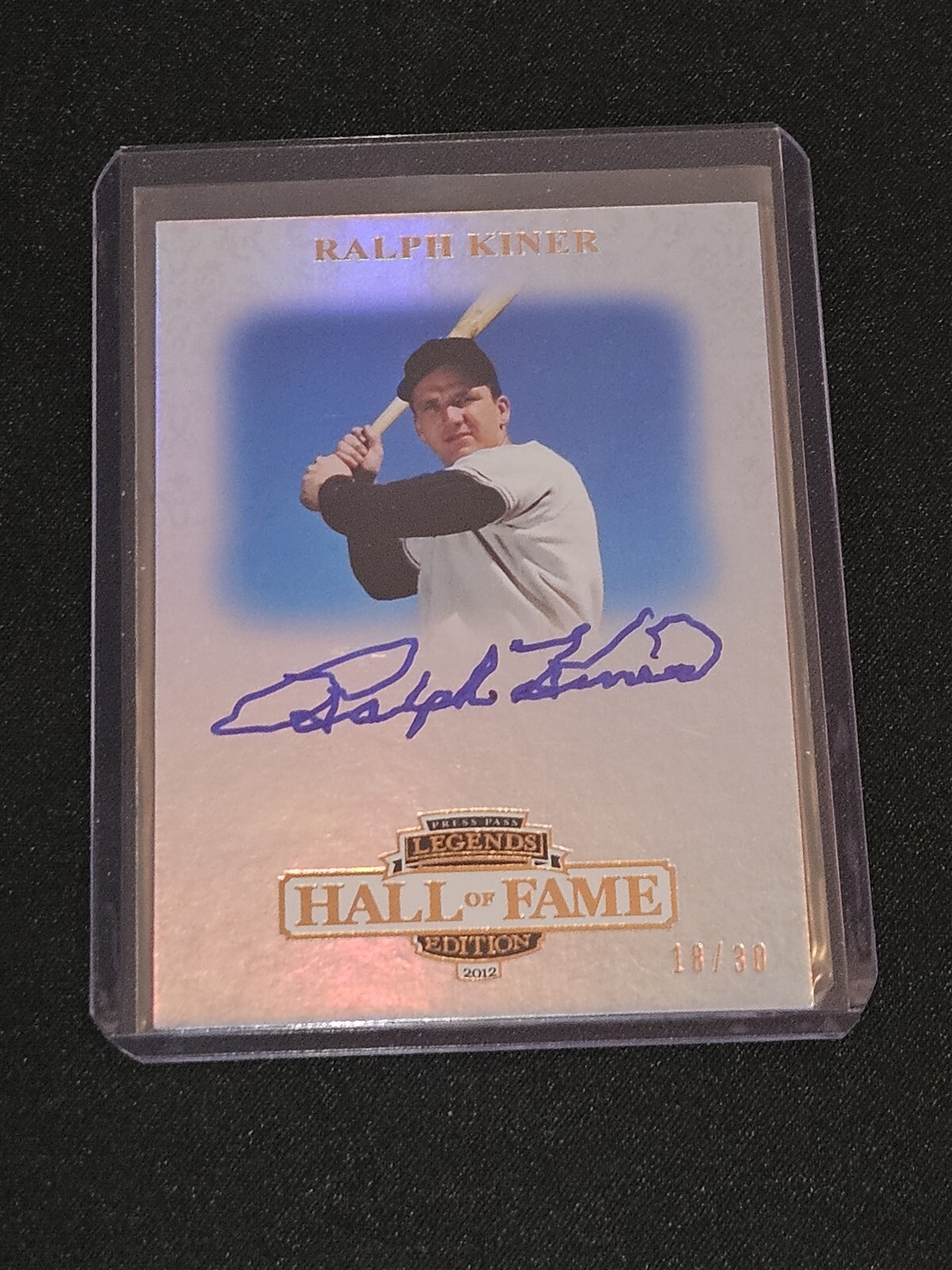 2012 Press Pass Legends Hall of Fame Ralph Kiner Copper Foil Auto 18/30 LG-RK