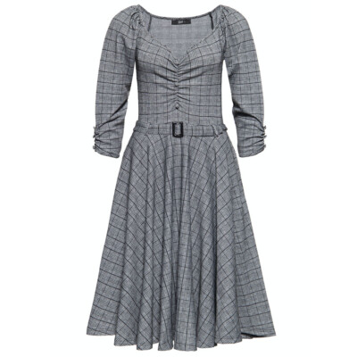 Queen Kerosin Swing Kleid - Check