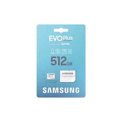 Samsung 512GB EVO Plus SDカード Samsung EVO Plus 512GB MicroSDXC Memory Card - UHS-1 Class 10 U3